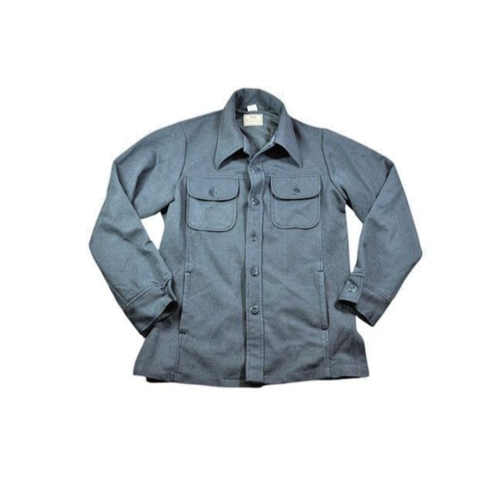 Levis Panatela Vintage Leisure Suit Jacket Gray Polyester Mens Medium Disco 70's